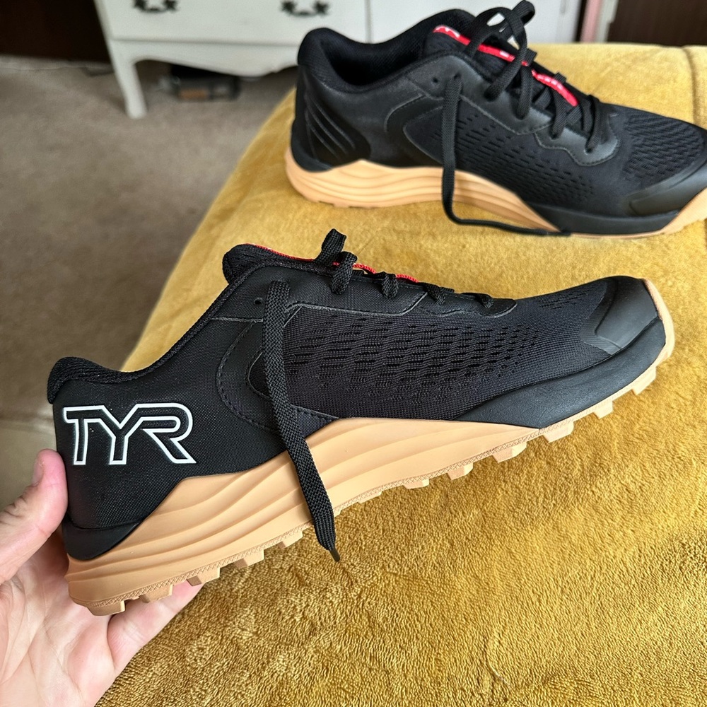 TYR Black and Tan Athletic Shoes new never used size 11